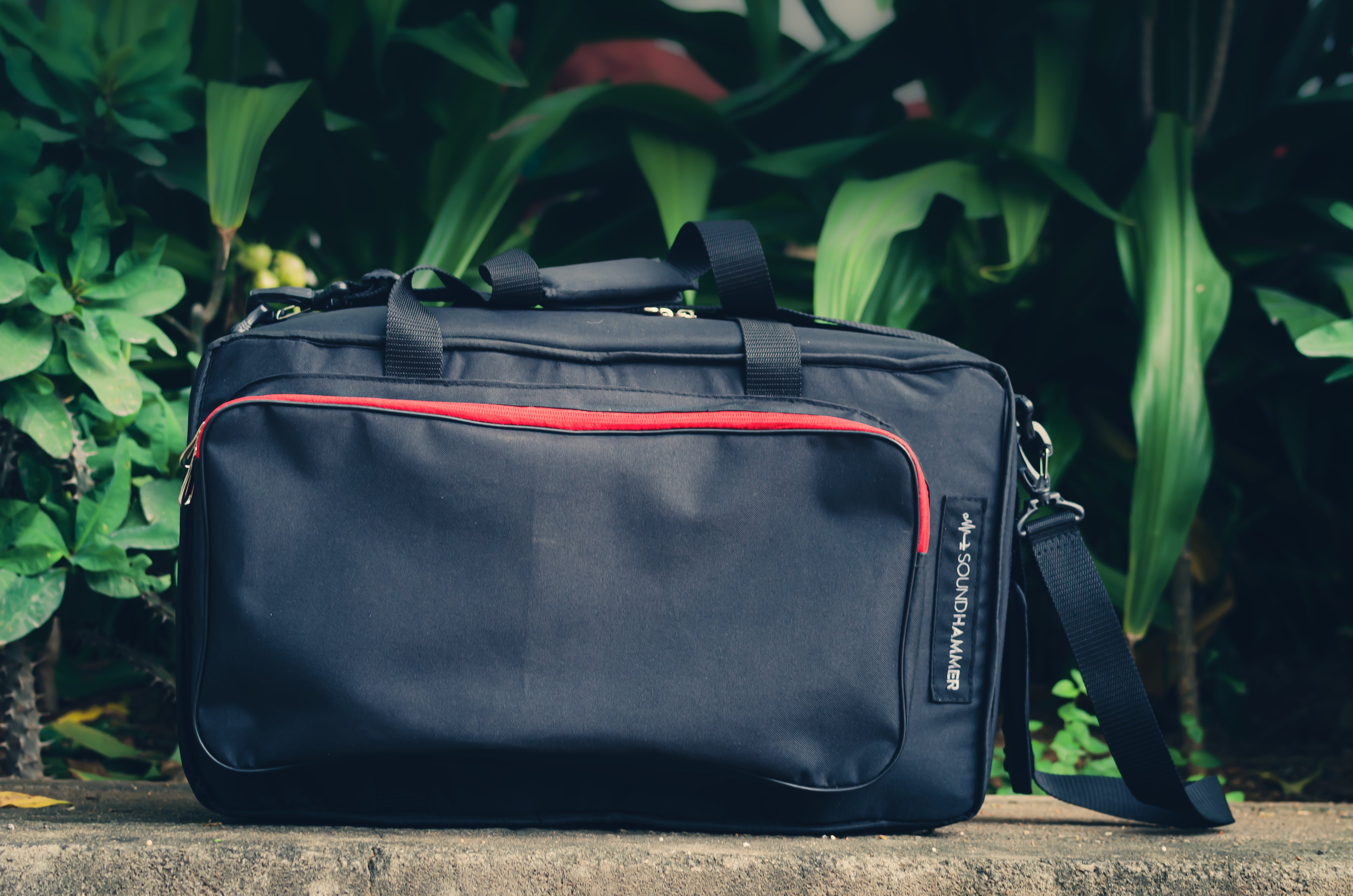 custom black musical instrument cable bag made by soundhammer