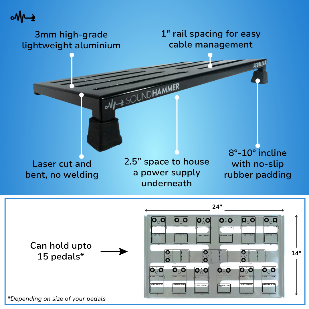The Pedaller - Guitar Pedalboard 24" x 14"(FREE Gig Bag)
